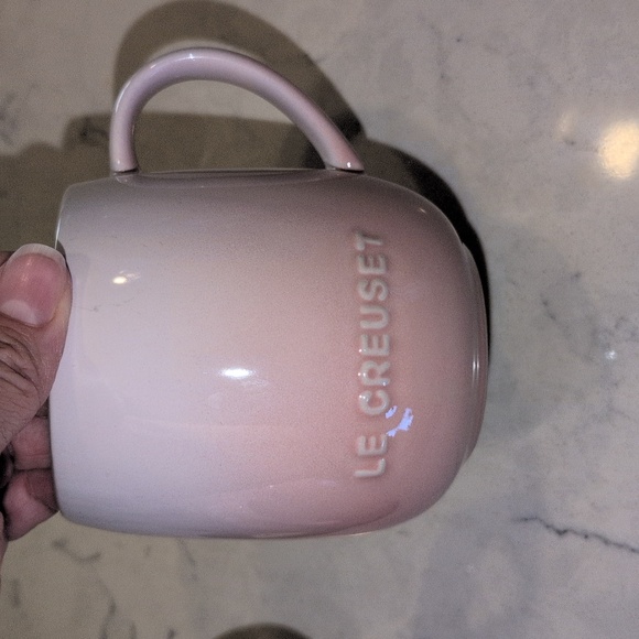 Le Creuset Stoneware Coupe Mugs, Pink Set Of Two, - Picture 4 of 6
